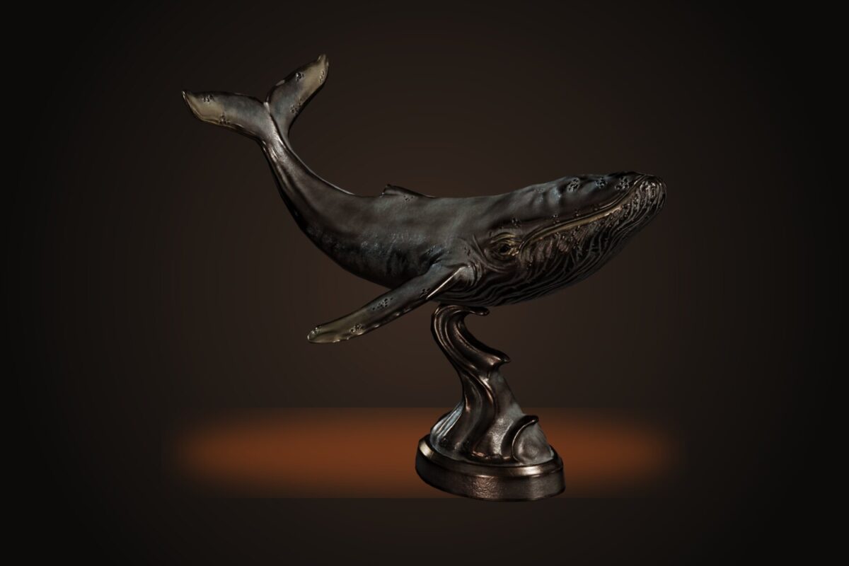 Bronze Whale Statue Model