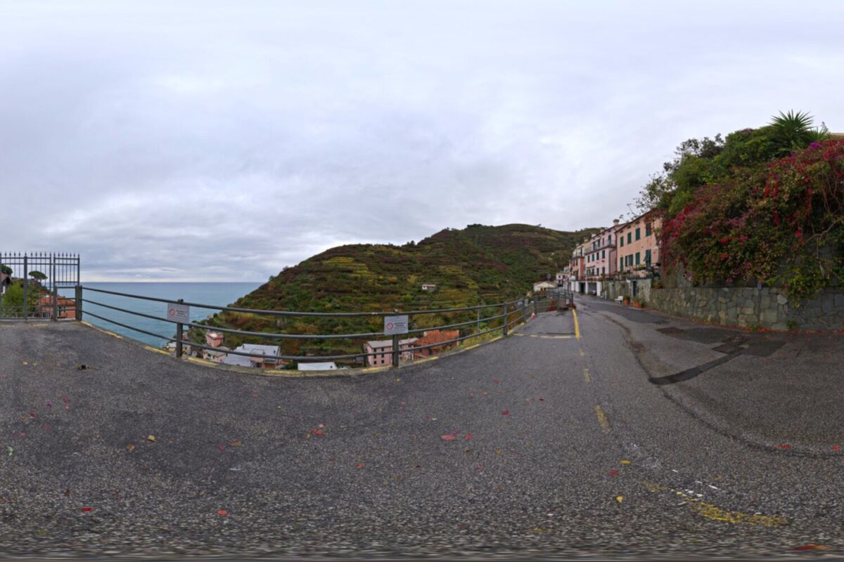 Cloudy Cliffside Road HDRI