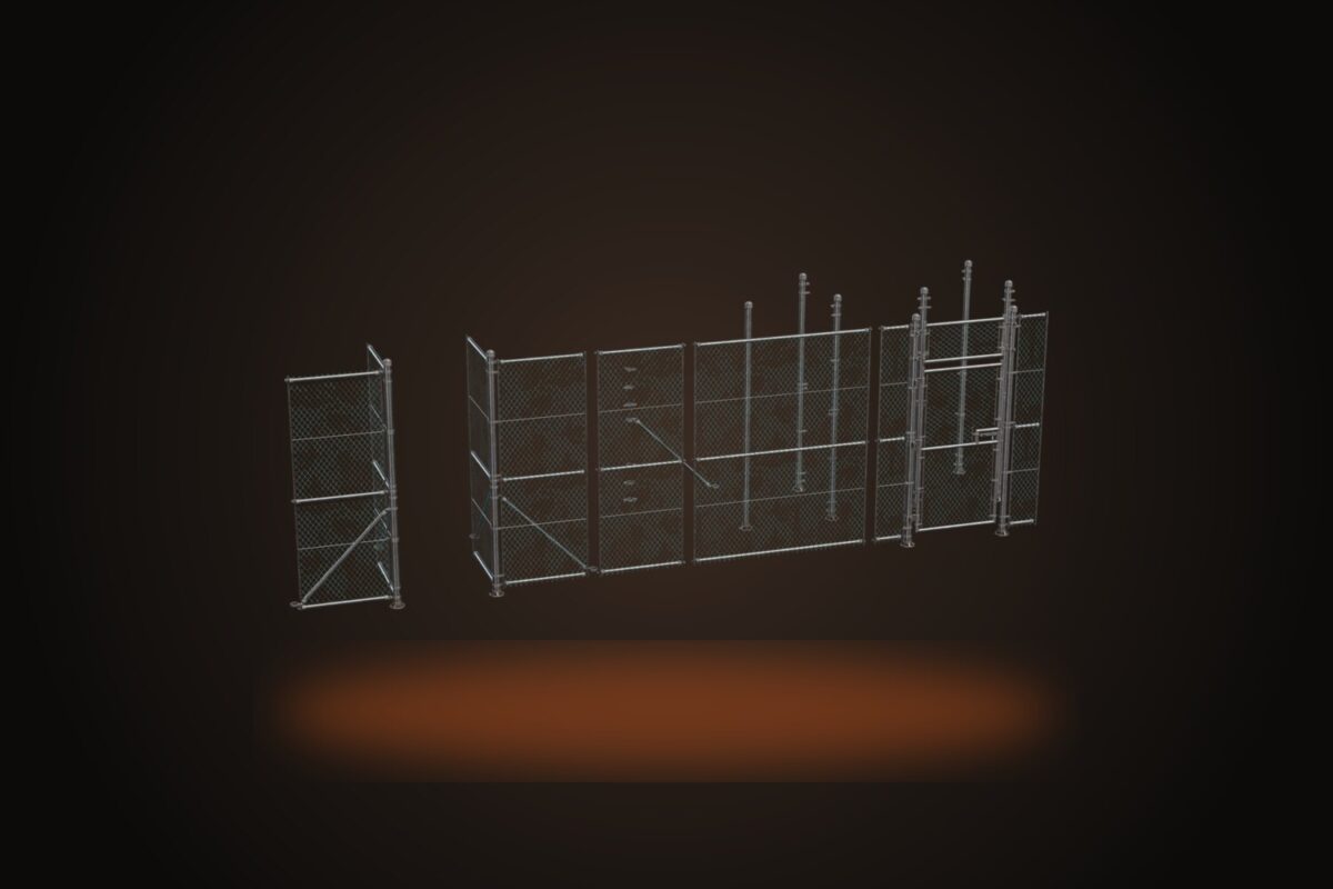 Modular Chainlink Fence Model
