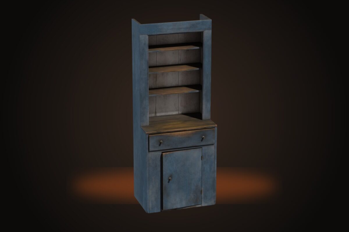 Painted Wooden Cabinet 02 Model