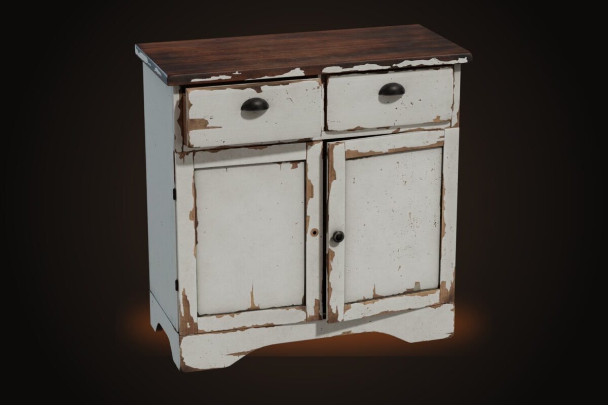 Painted Wooden Cabinet Model
