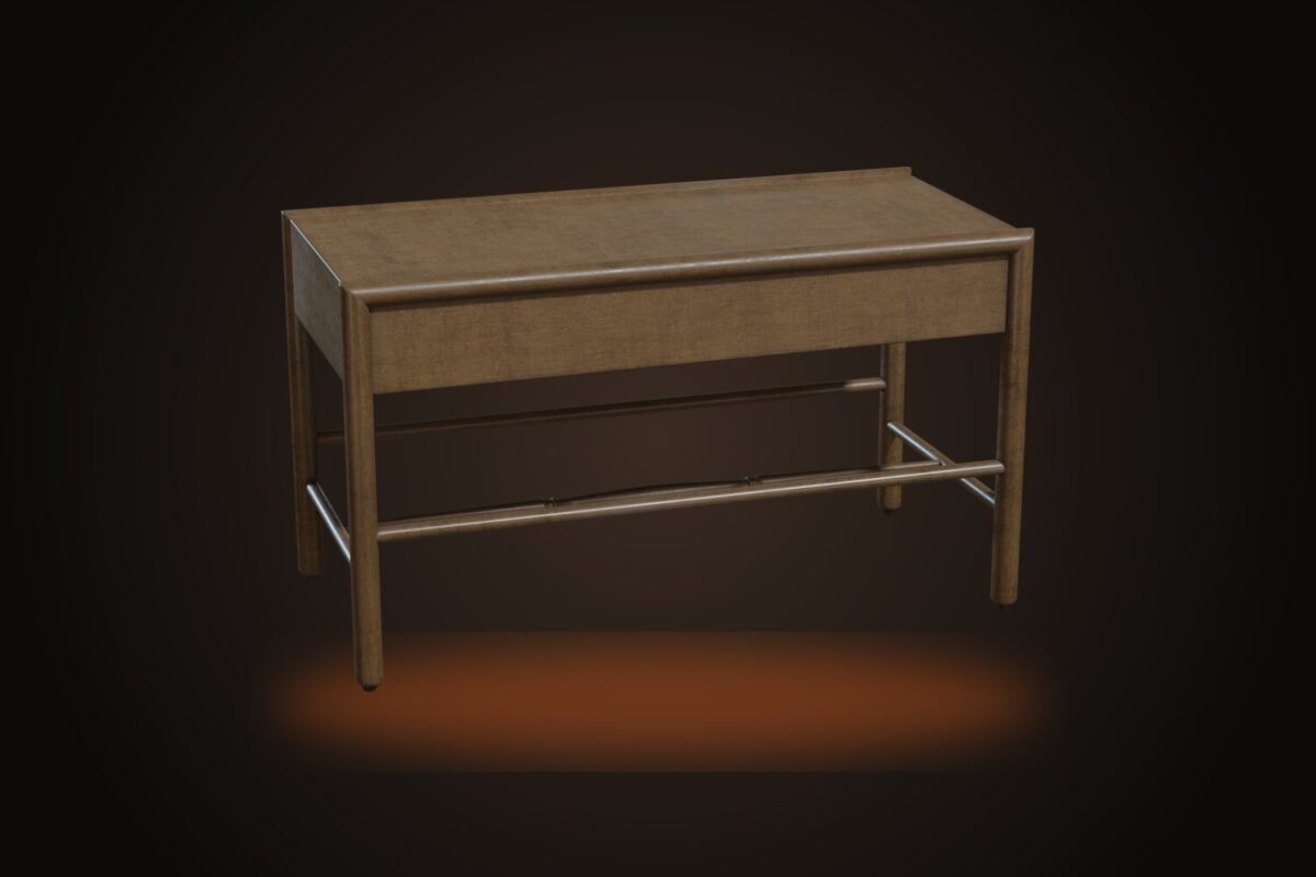 Small Wooden Table 01 Model
