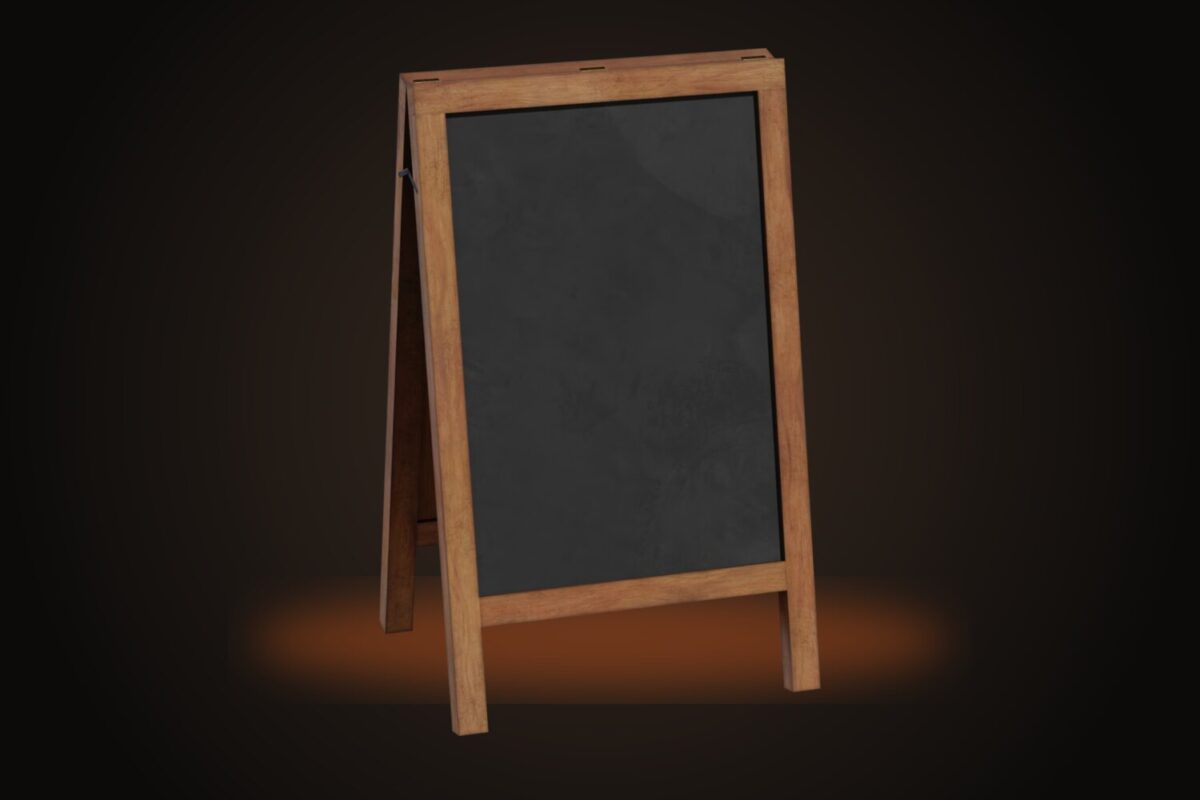 Standing Chalkboard 01 Model