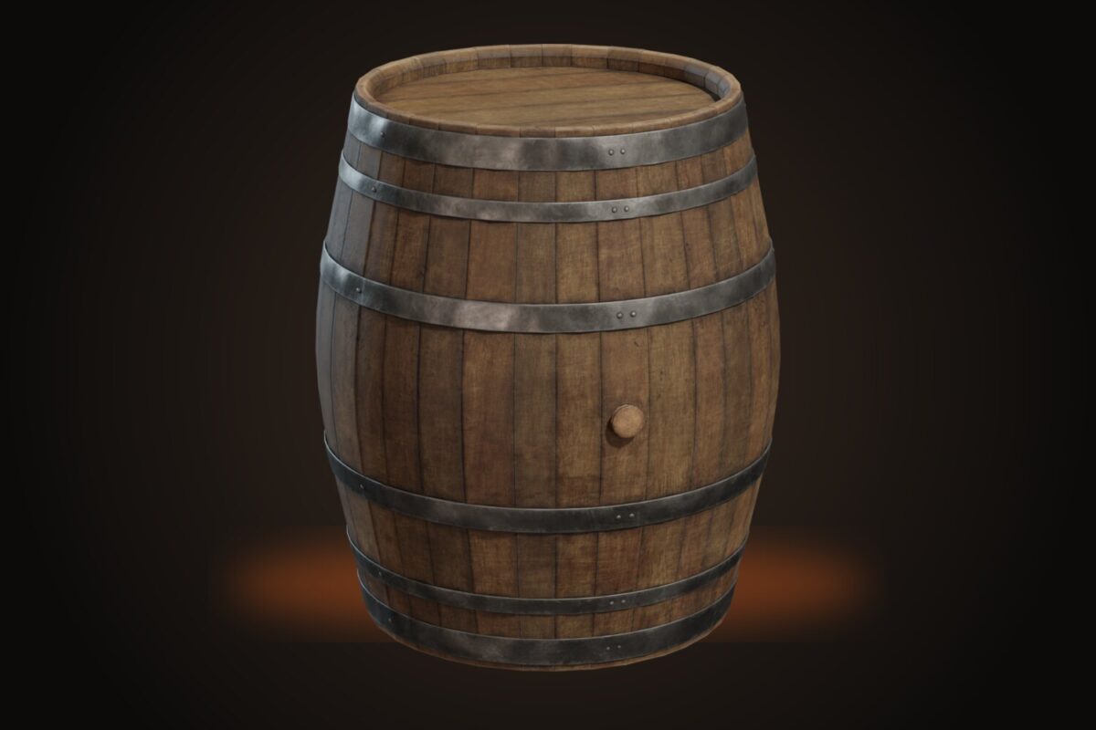 Wine Barrel 01 Model