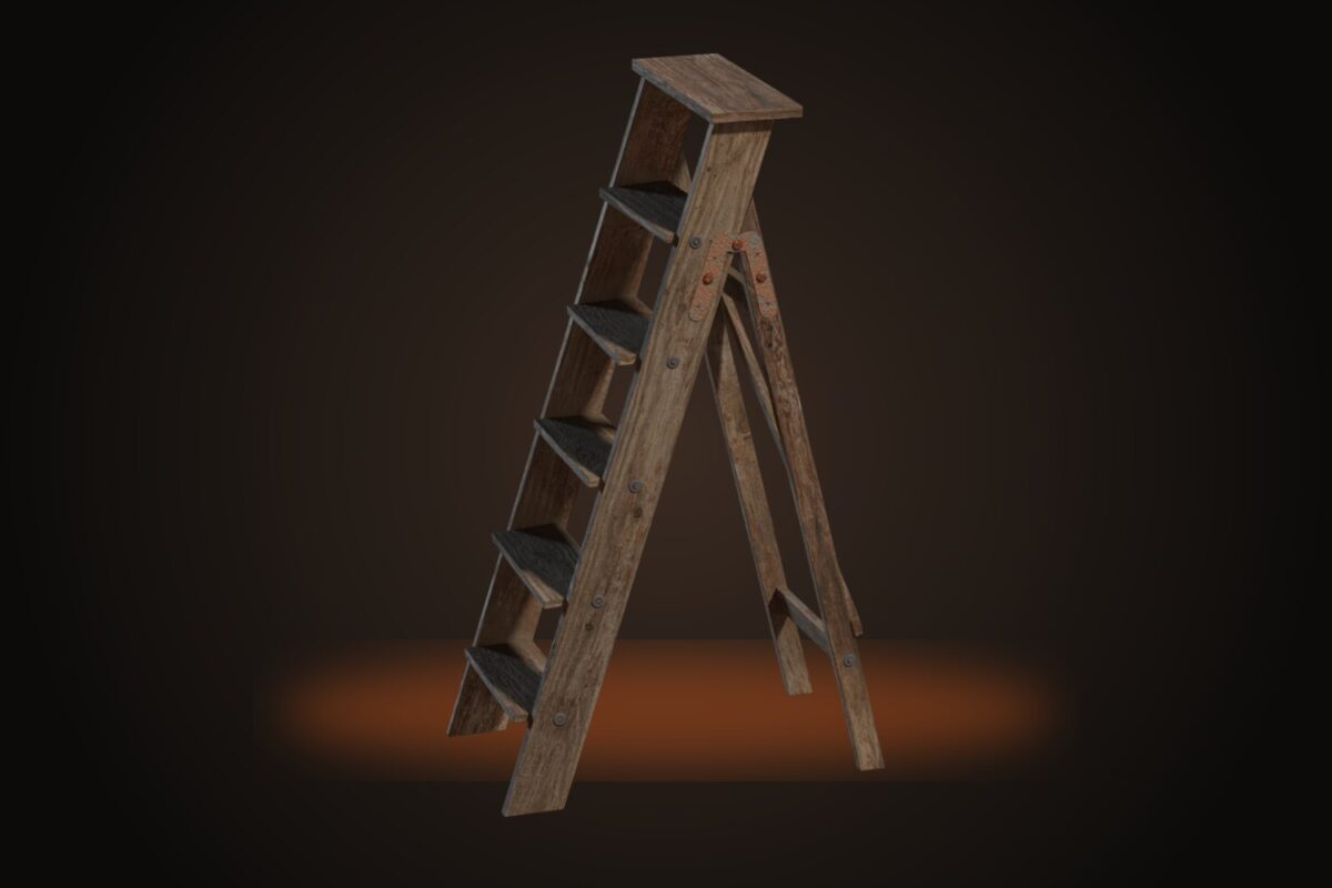 Wooden Ladder 02 Model