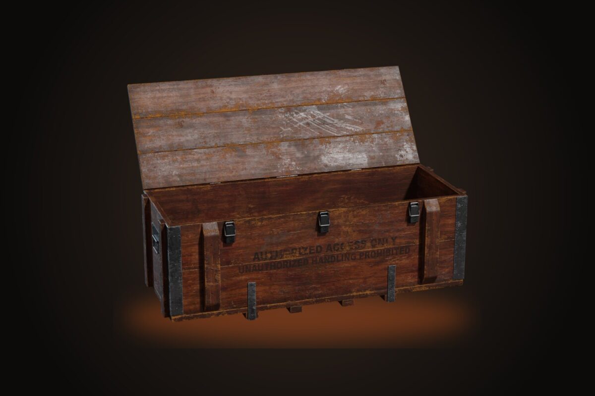 Wooden Military Crate Model